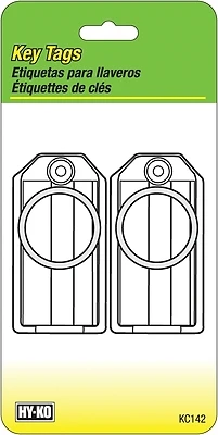 Hy-Ko KC142 Clear Identification Tag with Split Ring, 2-Pk.