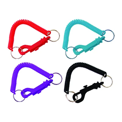 Coiled Key Ring with Plastic Snap