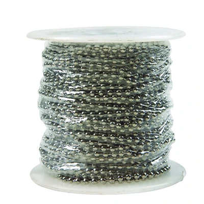 Ball Chain, #6, Stainless Steel, 100 Ft.