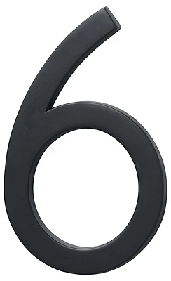 Hy-Ko FM-6/6 Architectural House Number 6, 6 In., Satin Black