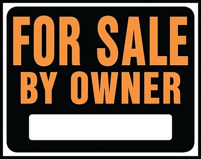 Hy-Ko SP-101 For Sale By Owner Sign, Fluorescent Orange, 15" x 19"