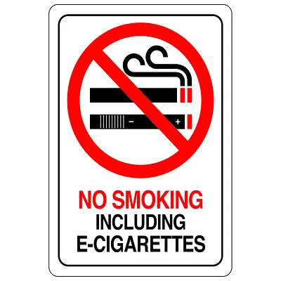 Hy-Ko D-28 No Smoking Sign, Plastic, 5 x 7 In., Pack of 5