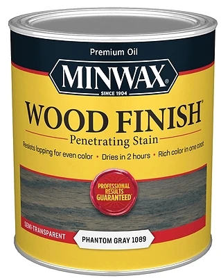 Minwax 118620000 Wood Finish Oil-Based Wood Stain, Phantom Gray, Qt.