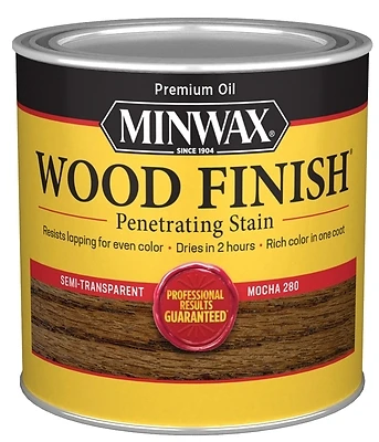 Minwax 227194444 Wood Finish Stain, Mocha, Oil-Based, 0.5 Pt