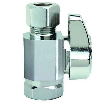 BrassCraft G2R10X CD Chrome Straight Stop Valve, 3/8 x 3/8 In.