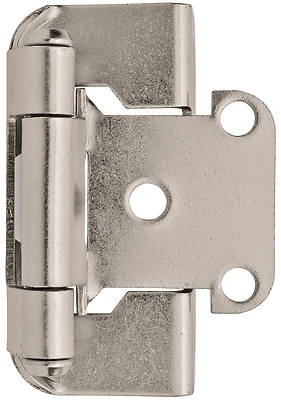 Amerock BPR7550G10 Cabinet Hinge, Satin Nickel, 1/2 In. Overlay, Self-Closing, 2-Pack