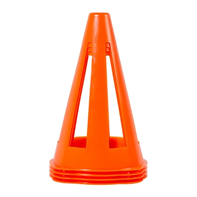 Franklin Sports 3130S1 Field Marker Cones, Fluorescent Orange, 9-In., 4-Pk.
