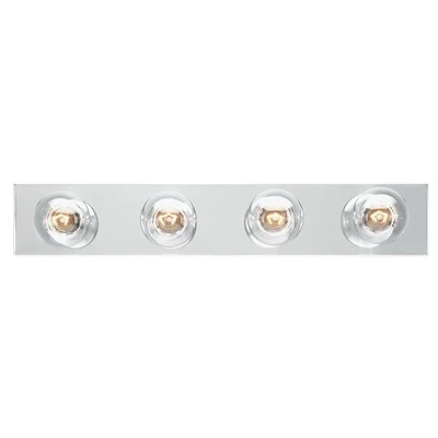 Westinghouse 66411 Bath Bar Wall Light Fixture, 4-Lamp, Chrome