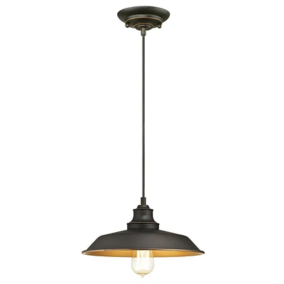 Pendant Light Fixture, Oil-Rubbed Bronze, 60-Watt