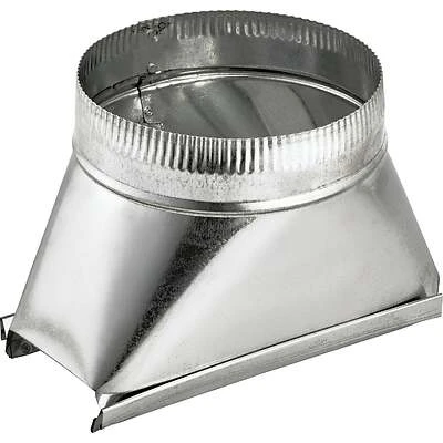 Lambro 137 Aluminum Duct Transition Fitting, 3-1/4 x 10 In. to 6 In. Round