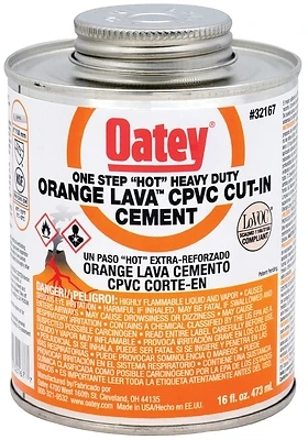 16 Oz. Orange Lava Heavy-duty Cpvc Cement For Hot And Cold Water Systems
