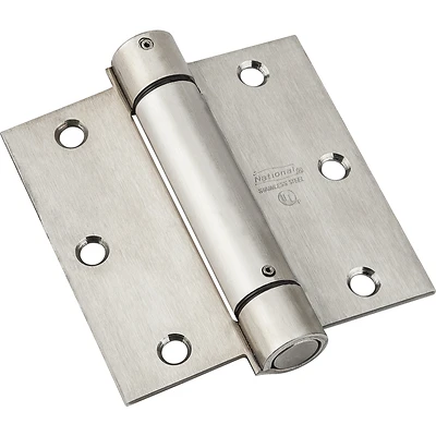 Spring Door Hinge, Adjustable, Stainless Steel, 3.5 In.