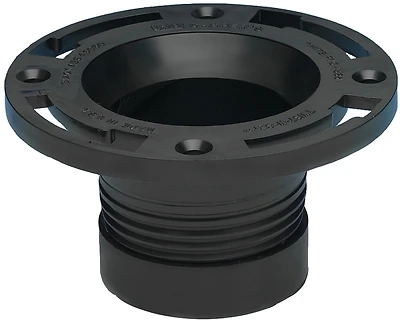 ABS Twist-N-Set Closet Toilet Flange, 4 In.