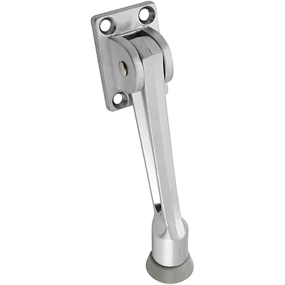 National Hardware N273-557 Kick-Down Door Stop, Satin Chrome, 5 In.