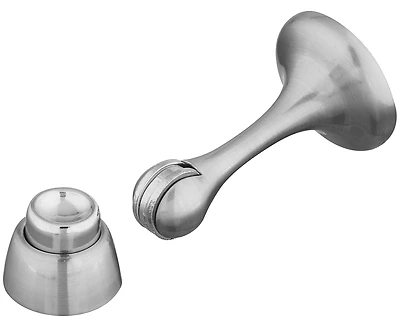 National Hardware N328-195 Magnetic Door Stop With Catch, Satin Nickel, 3 In.