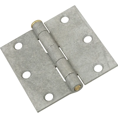 National Hardware N208-835 Broad Loose Pin Hinge, Galvanized, 3 x 3 In.