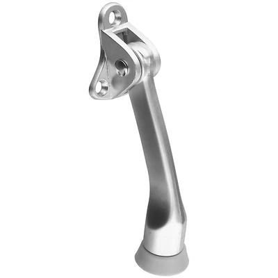 National Hardware N273-532 Kick-Down Door Stop, Zinc, Satin Chrome, 4 In.