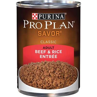 Purina Pro Plan 2775 SAVOR Dog Food, Beef & Rice, Adult, 13 oz Can
