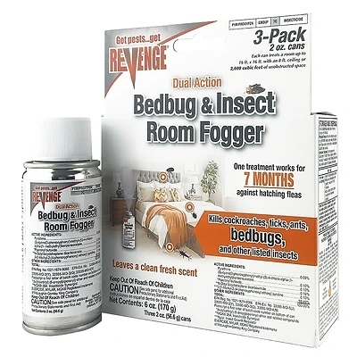 Bonide 4673 Dual Action Bedbug Indoor Insect Fogger, 2 Oz, Pack of 3