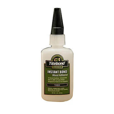 2 Oz. Instant Bond Thick Viscosity Ca Wood Glue - Fast Setting Adhesive