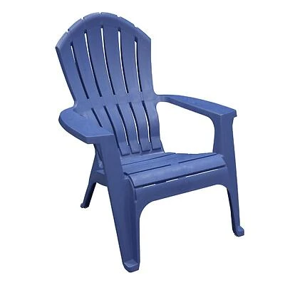 RealComfort Resin Adirondack Chair, Ergonomic, Blue
