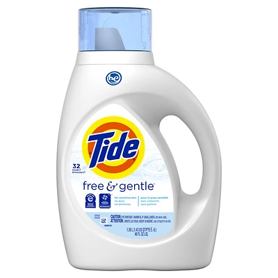 Tide Free & Gentle Liquid Laundry Detergent, 32 loads 46 fl. oz.