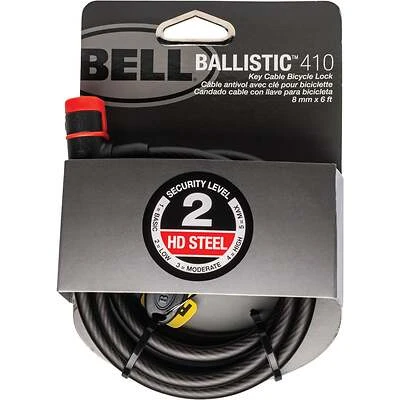 Ballistic 410 Bicycle Cable/Lock, Keyed, 8mm x 6-Ft.