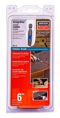 0.22 In. 6 In. Low Profile Structure Screw With T-40 Drive