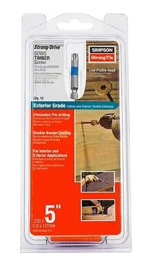 0.22 In. X 5 In. Low Profile Structure Screw With T-40 Drive