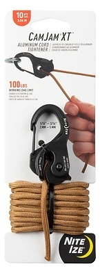 Camjam Xt Ncjsa-29-r3 Aluminum Cord Tightener With 10 Ft Coyote Paracord