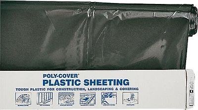 Berry Plastics Film-Gard 625897 Plastic Sheeting, 4 Mil, 6 Ft. x 100 Ft., Black