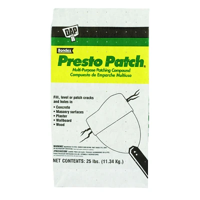 Dap 58552 Presto Patch Patching Compound, White, 25 Lb.