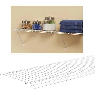 Superslide 4 Ft. W X 12 In. D Ventilated Wire Shelf, White