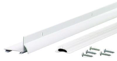 1.75 In. W X 1.25 In. H X 36 In. L White Vinyl L-shaped Door Bottom With Drip Cap