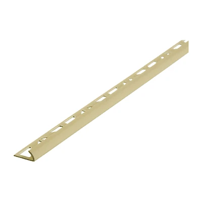 3/8 In. X 8 Ft. Beige Pvc Bullnose Tile Edging For Walls And Countertops