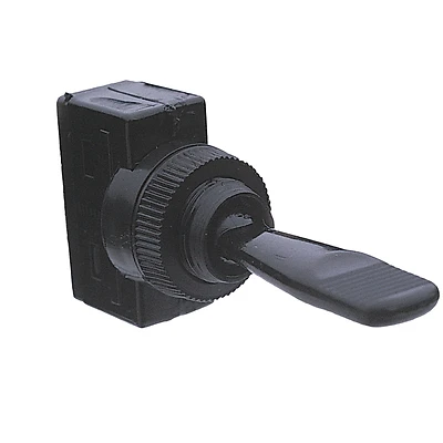 40120 Duck Bill Male Blade 20a 3-way Toggle Switch, 12v Dc, Black
