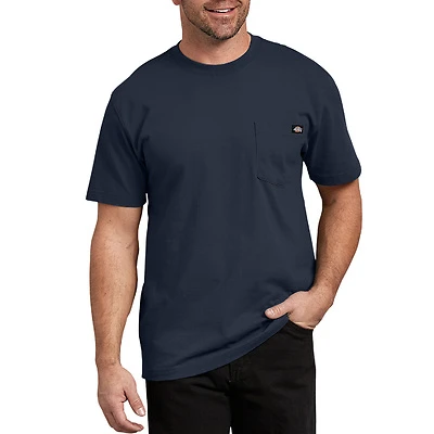 Dickies WS450DNMD Pocket T-Shirt, Men's Medium, Heavyweight Cotton, Dark Navy