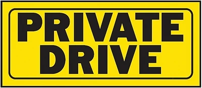 Hy-Ko 23007 Private Drive Sign, Plastic, 6 In. H X 14 In. W