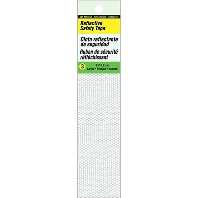 Hy-Ko TP-3WH Reflective Safety Tape, White, 1 In. X 6 In.