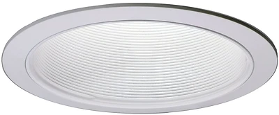 Matte White 6 Inch Metal Recessed Baffle And Trim Ring For Downlighting