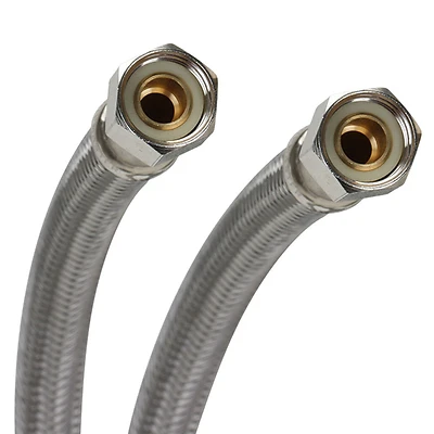 Fluidmaster B6F12 Stainless Steel Faucet Supply Line, 3/8 In., 12 In.