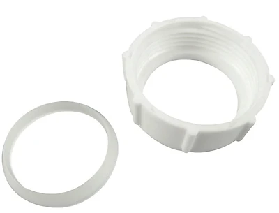 Slip Joint Nut And Washer Set, 1-1/4 Inch, White, Model 86809
