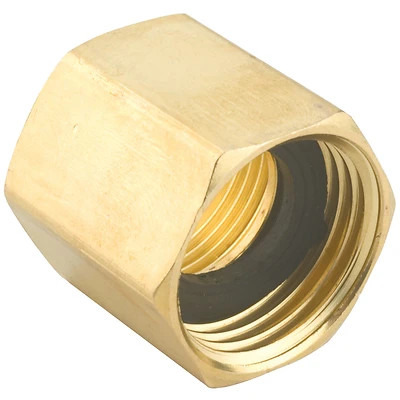 Gilmour 807074-1002 Double Female Hose Connector, Brass, 3/4-In.