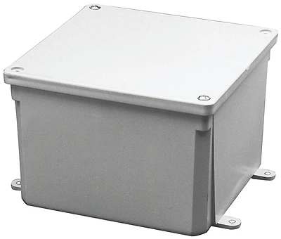 Carlon E987NR PVC Molded Junction Box, 4 x 4 x 4 In.