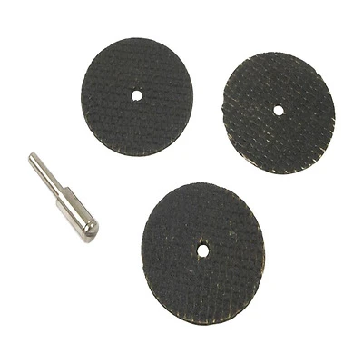 Forney 60214 Cut-Off Wheel Kit, 1-1/2 In. Dia, 1/8 In. Arbor, 4-Piece