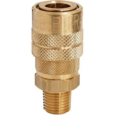 Compressor Coupler, Brass, I/M-Style, Male, 1/4 In. NPT