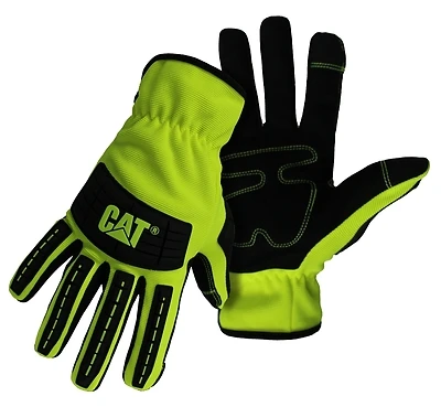 Cat CAT012250X Hi-Visibility Utility Gloves, Men's XL, Green