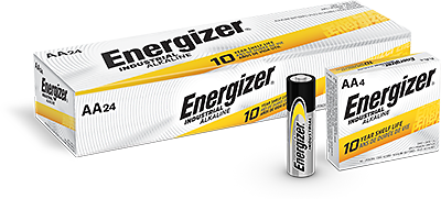 Industrial Aa Alkaline Batteries En91, 24 Count Box, 1.5v, 2850 Mah, 7-year Shelf Life