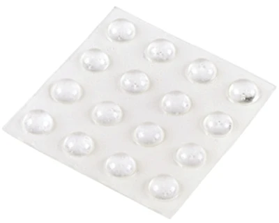 Shepherd 9964 Vinyl Round Bumper Pads, 3/8 In., Clear, 16-Pk.