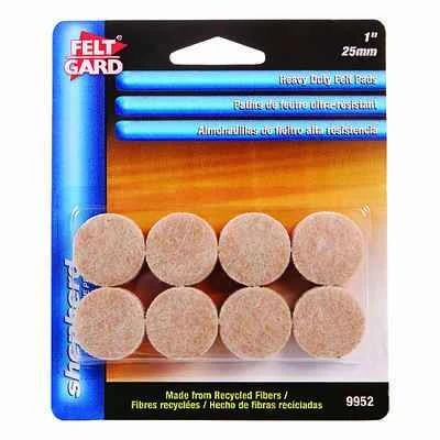 Shepherd 9952 Felt Protective Pads, 1-Inch Round, 16-Pack